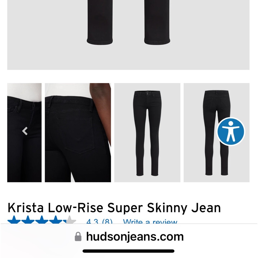 Hudson Skinny Jeans NWOT (27)